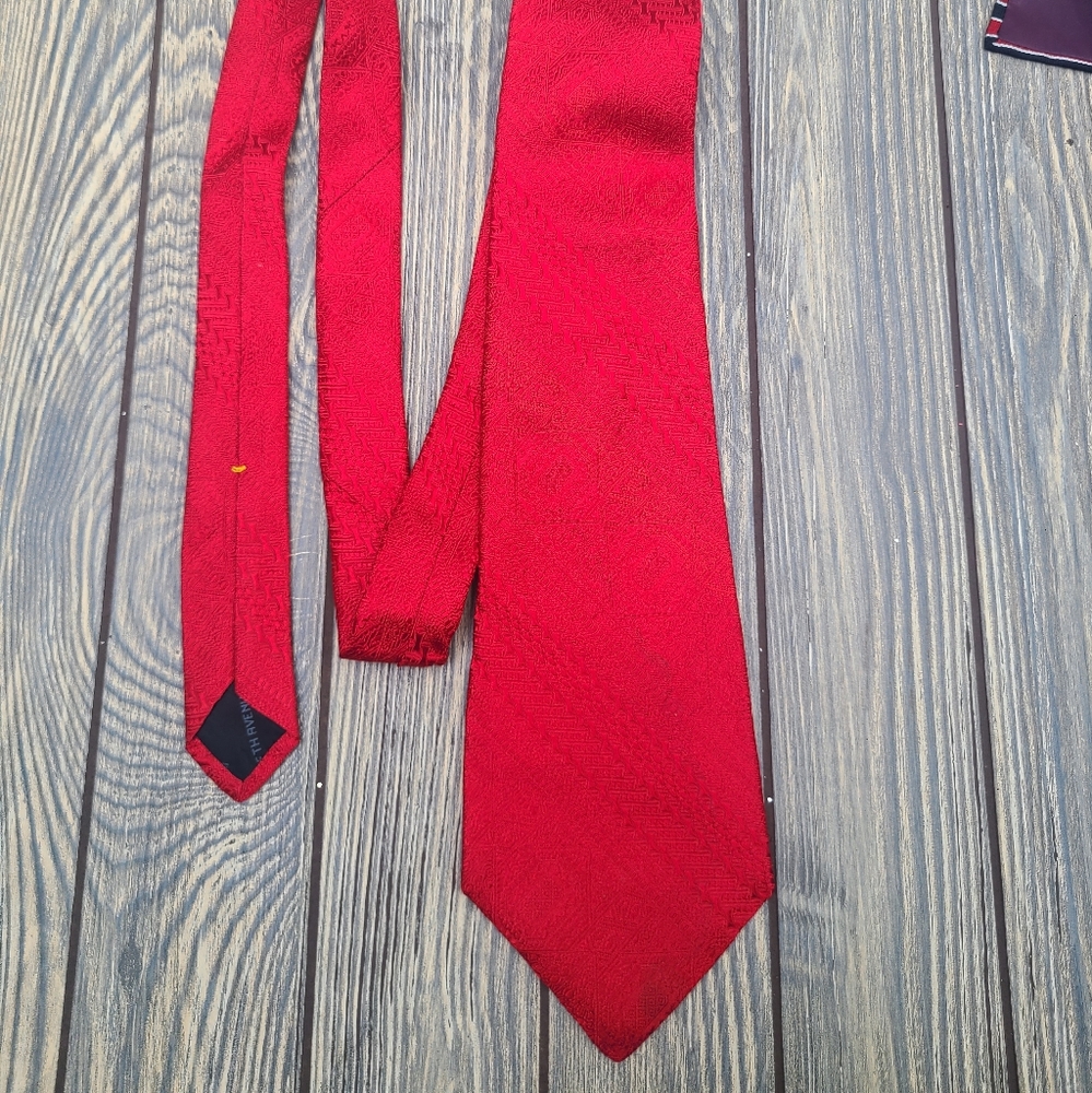 Vintage Saks Fifth Avenue Vibrant Red Tie